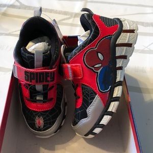 Light up Spider-Man toddler shoes, size 10